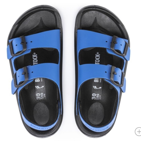Birkenstock Kids Mogami Sandals in Ultrablue-Black Size 30 EU Open Toe - Picture 1 of 16
